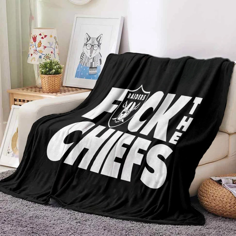 130X150cm R-Raiders Blanket Las Vegas Football Hanging Tapestry Room Decor Double Penetration For Decor