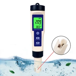 Purity Measure Tool Temperature Hydrogen-rich Meter 5 in 1 PH/TDS/EC/SALT/TEMP Water Quality Detector