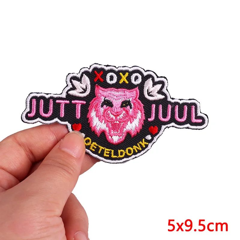 Niederlande Oeteldonk Emblem bestickte Patches für Kleidung Karneval Emblem Eisen auf Patches auf Kleidung Zubehör Applikation DIY – Detail 6