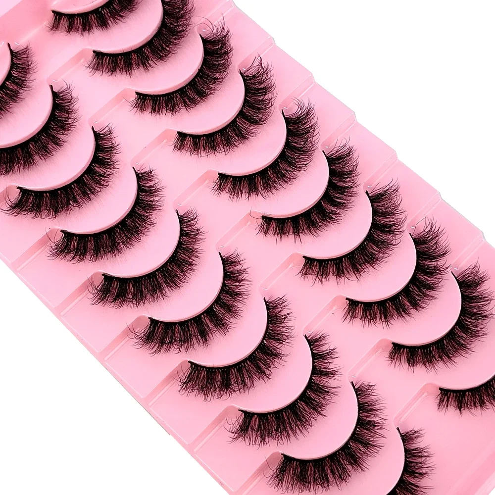 HBZGTLAD Neu 10 Paar 3D Faux Mink Künstliche Wimpern Natürliche Lange Make-up 3D Mink Flauschige Natürliche Wimpernverlängerung