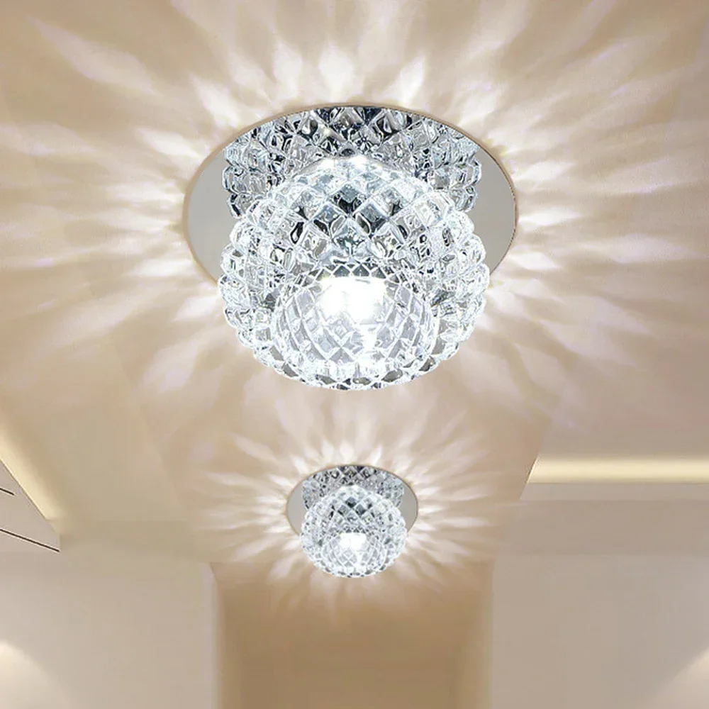 

Modern Foyer Luxury Spotlights Ceiling Chandelier Light Lustre Crystal Liner Lamp Indoor Lighting Decor Led Luminaire 5W