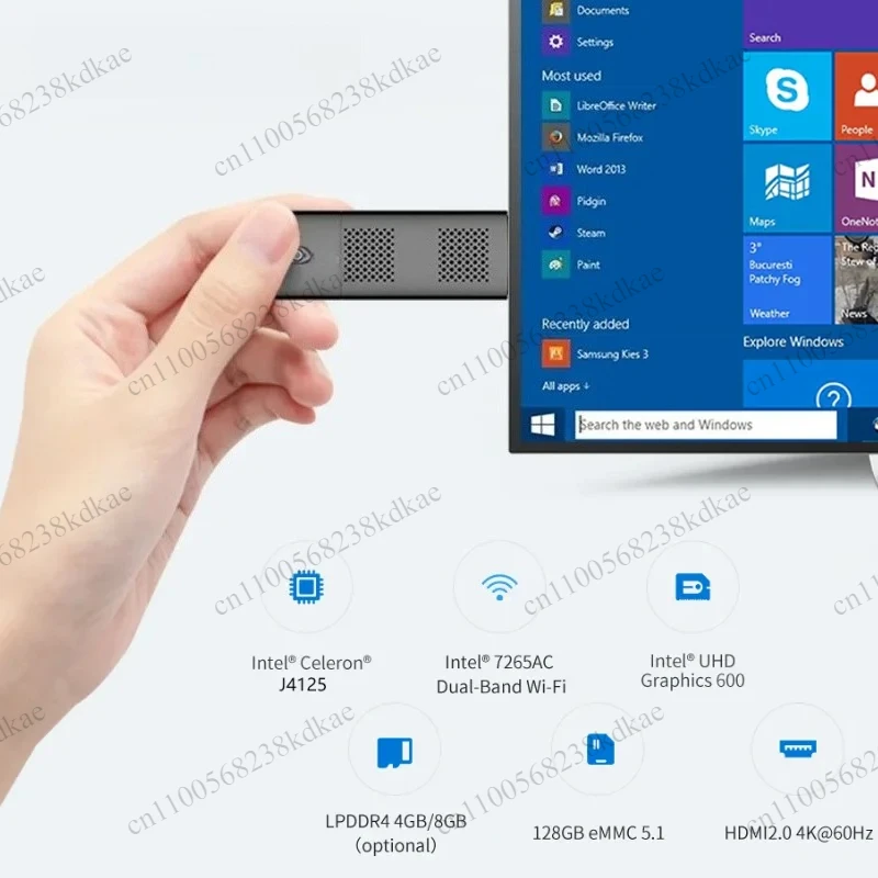 Intel N5000 Mini PC Windows 11 8GB DDR4 128G/256G SSD Dual Band WiFi BT4.2 HDMI2.0 Pocket Office Computer