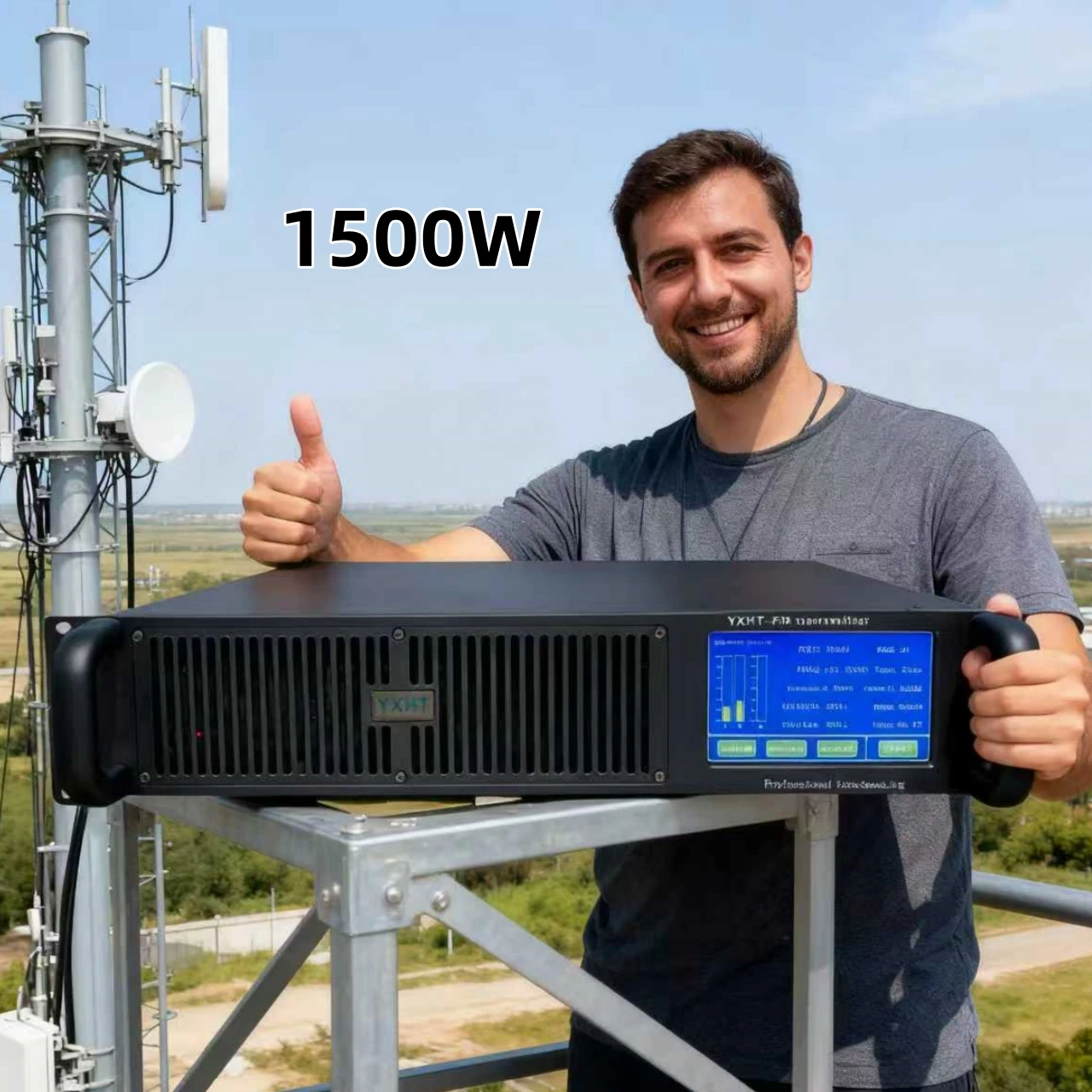 

YXHT-2-1.5W(1500W) FM Transmitter - Intelligent Cooling, Low Noise, AES/MPX Inputs, Energy-Saving & Stable