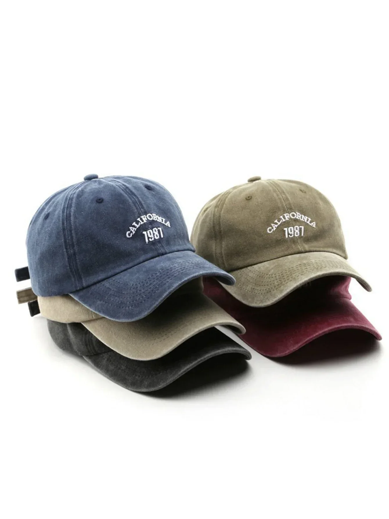1 unisex all season wearing pure cotton washed Retro California embroidery fashionable baseball cap