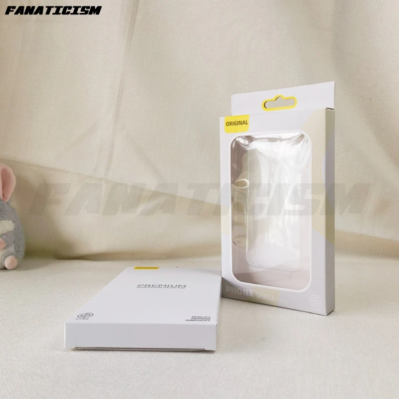 

100 шт. универсальных упаковочных коробок для чехлов для телефонов, блистерные ПВХ-упаковки, белые картонные коробки для чехлов iPhone 17, 16, 15 Pro Max