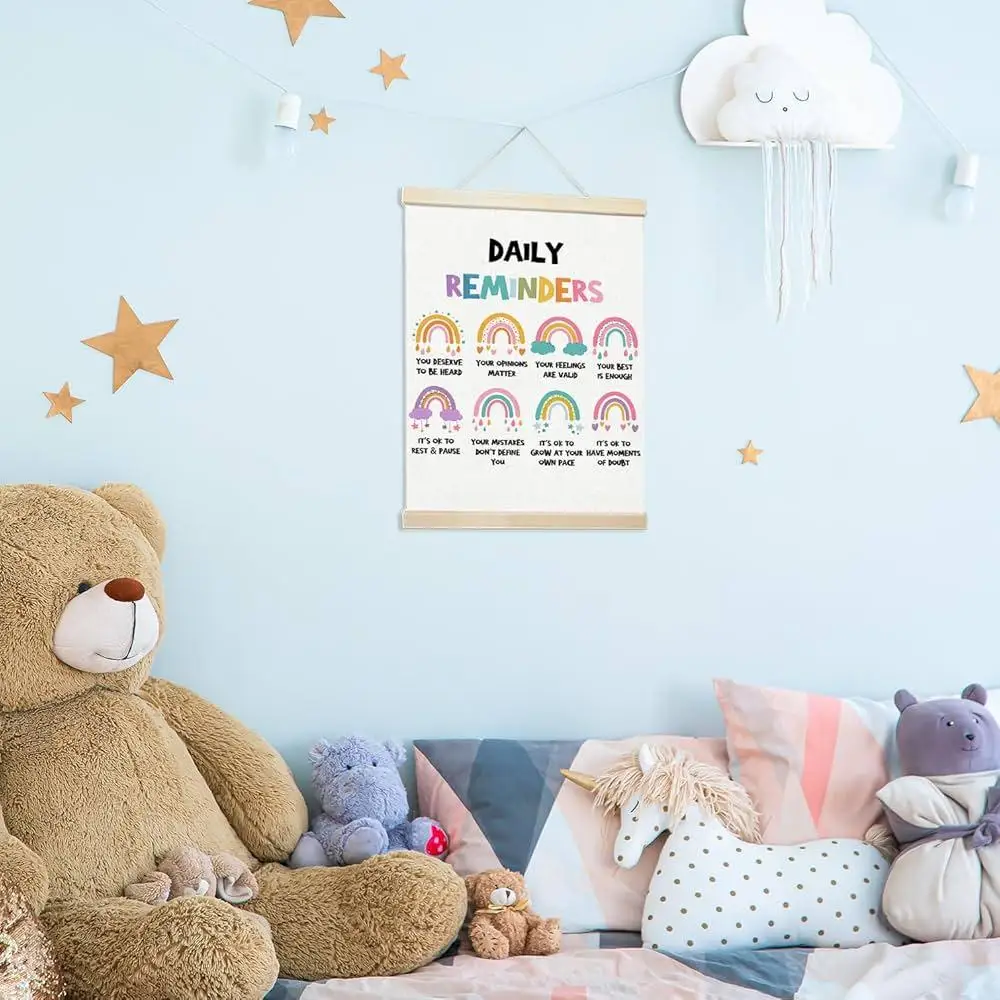 21 30 40 50cm Magnetic Poster Hanger Frame Natural  pindWood Magnet Poster Frame for Hanging Posters Prints Photos Pictures Maps