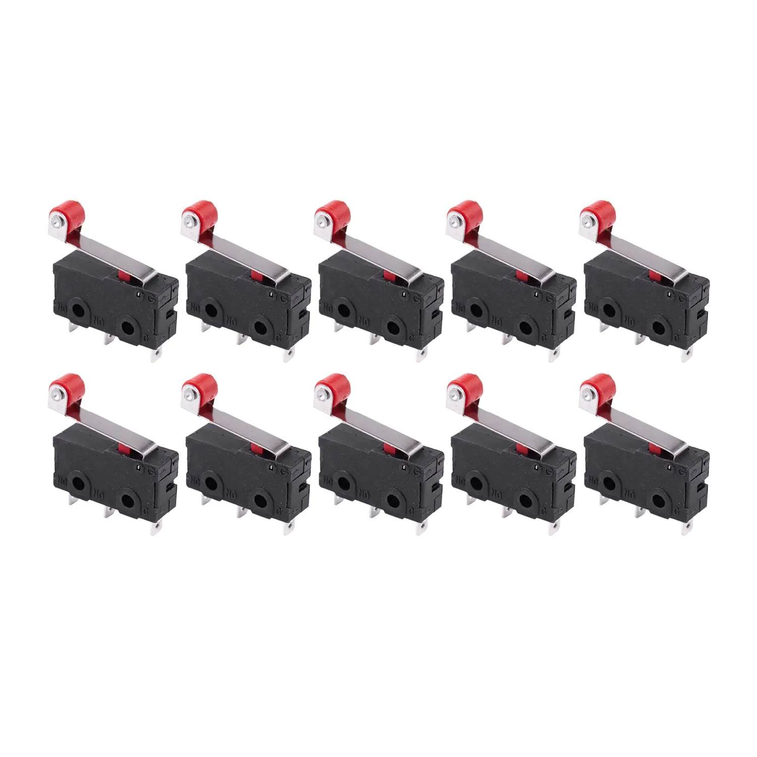 A99Z 10Pcs Micro-Roller Lever Arm Open Close Limit Switch Kw12-3 Pcb Microswitch