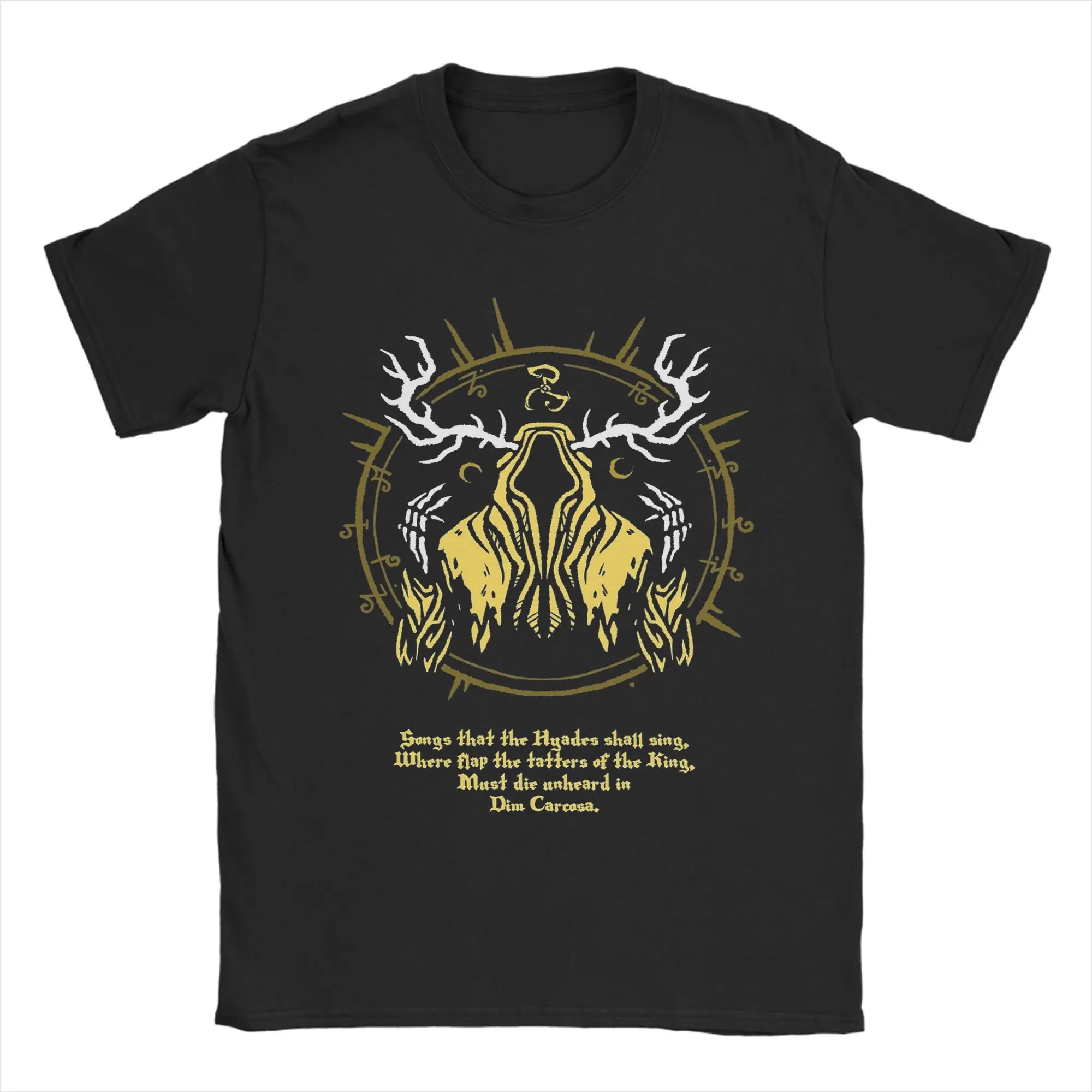 Hastur The King in Yellow Men T Shirt Cthulhu Mythos Casual Tee Shirt Short Sleeve Round Collar T-Shirts Cotton Gift Clothes