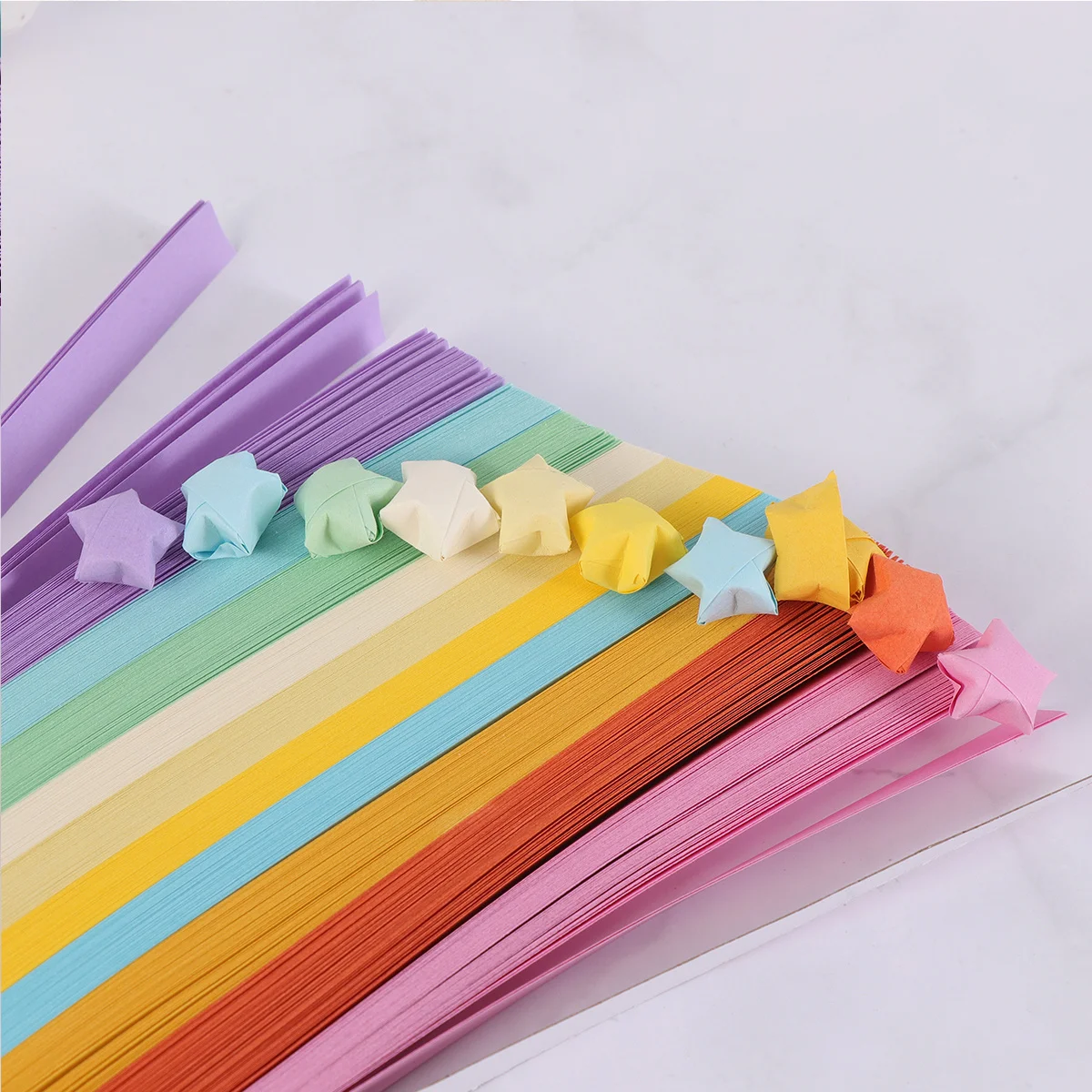 กระดาษพับโอริกามิสีสันสดใส 540 แผ่น สำหรับงานฝีมือ DIY ตกแต่งงานปาร์ตี้