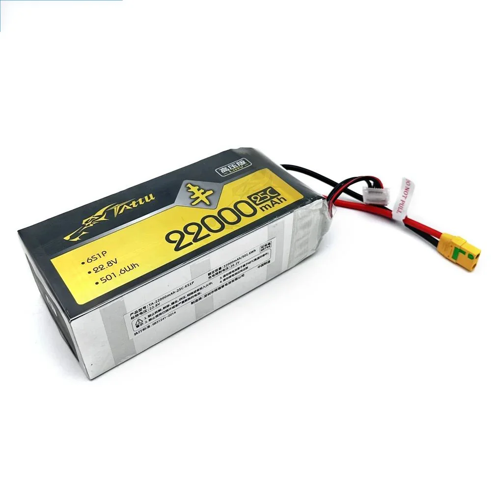 Tattu UAV HV Lipo Battery 16000mAh 22000mah 6S 22.8V 25C XT90S Plug Large Capacity Agricultural Drones