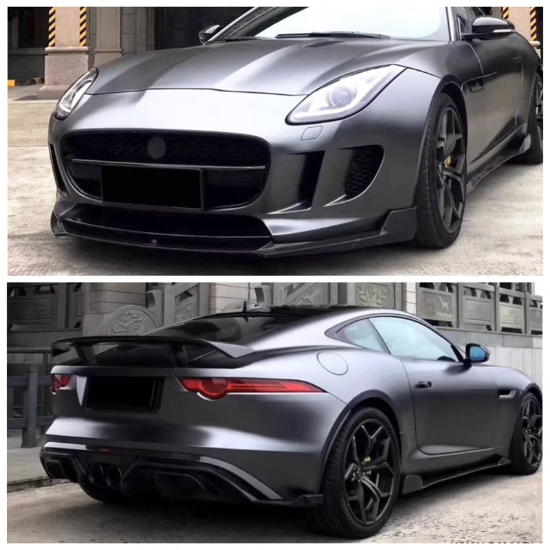 For Jaguar F-Type 2013-2019 High Quality Carbon Fiber Car Front Lip Rear Diffuser Spoiler Side Skirt Body Kit Protector