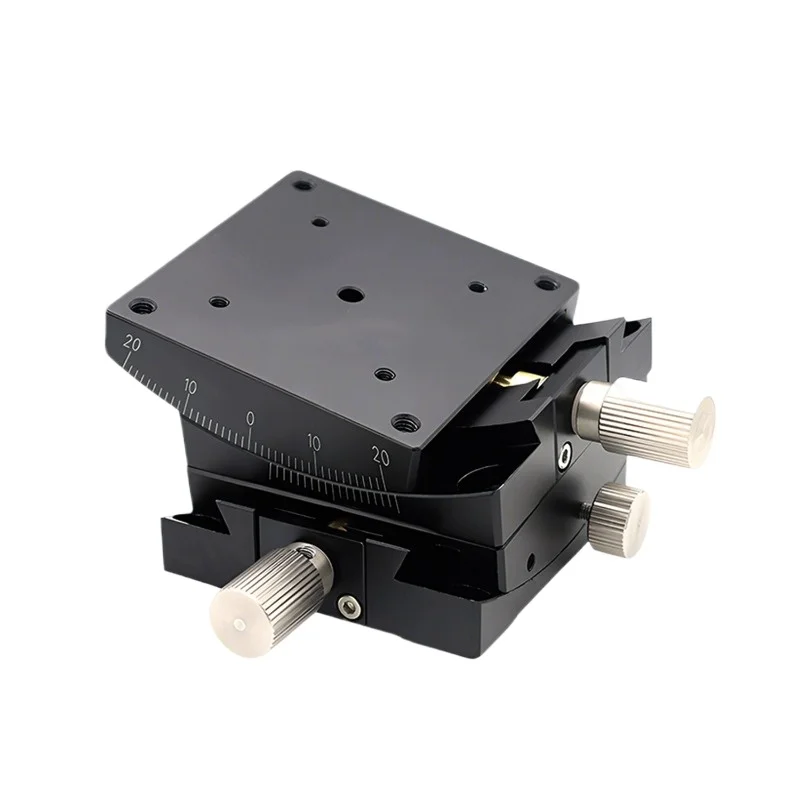 For XY Axis Angle Inclined Slide Table, Manual Displacement Working Platform Arc Fine-tuning Goniometer