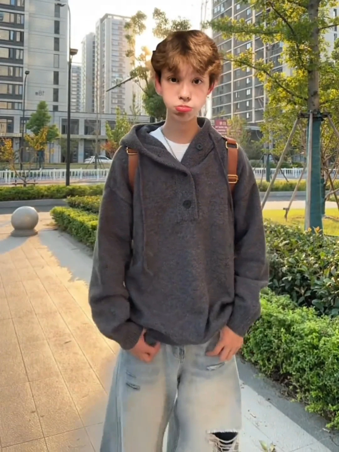 

Мужской вязаный свитер Cleanfit Lazy Style в американском ретро-стиле, худи с V-образным вырезом, кардиган на молнии, повседневный свободный крой