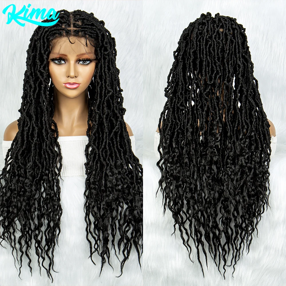 

Синтетический плетеный парик с детскими волосами, вязанная крючком коробка, плетеный полный парик шнурка, дреды, плетеные парики для женщин