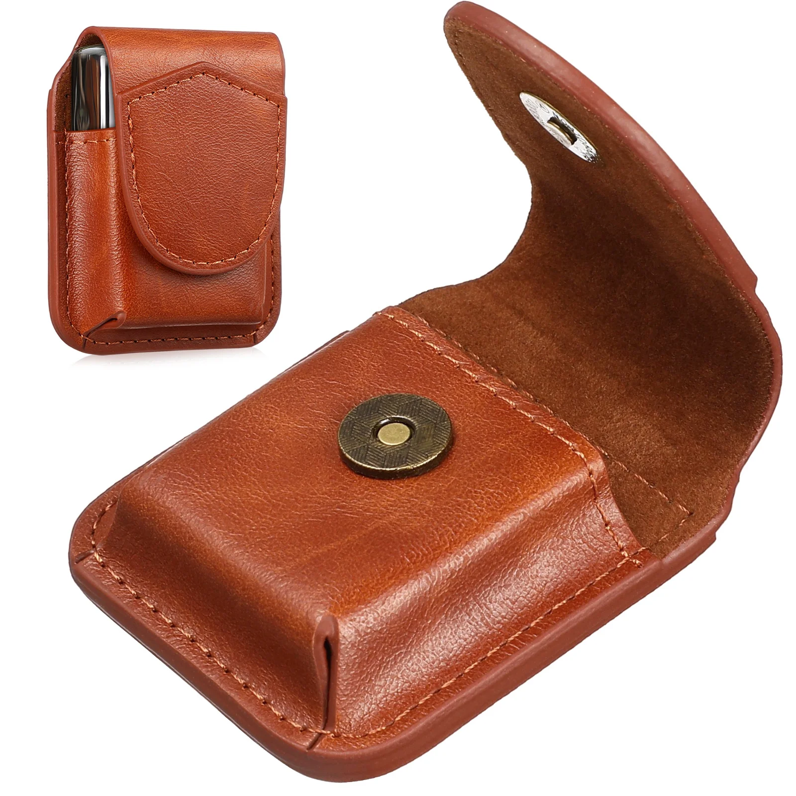 

Case Small Slim Portable Cigarette Lighter Cover For Men Waist Bag Lighter Sleeve Storage Pouch