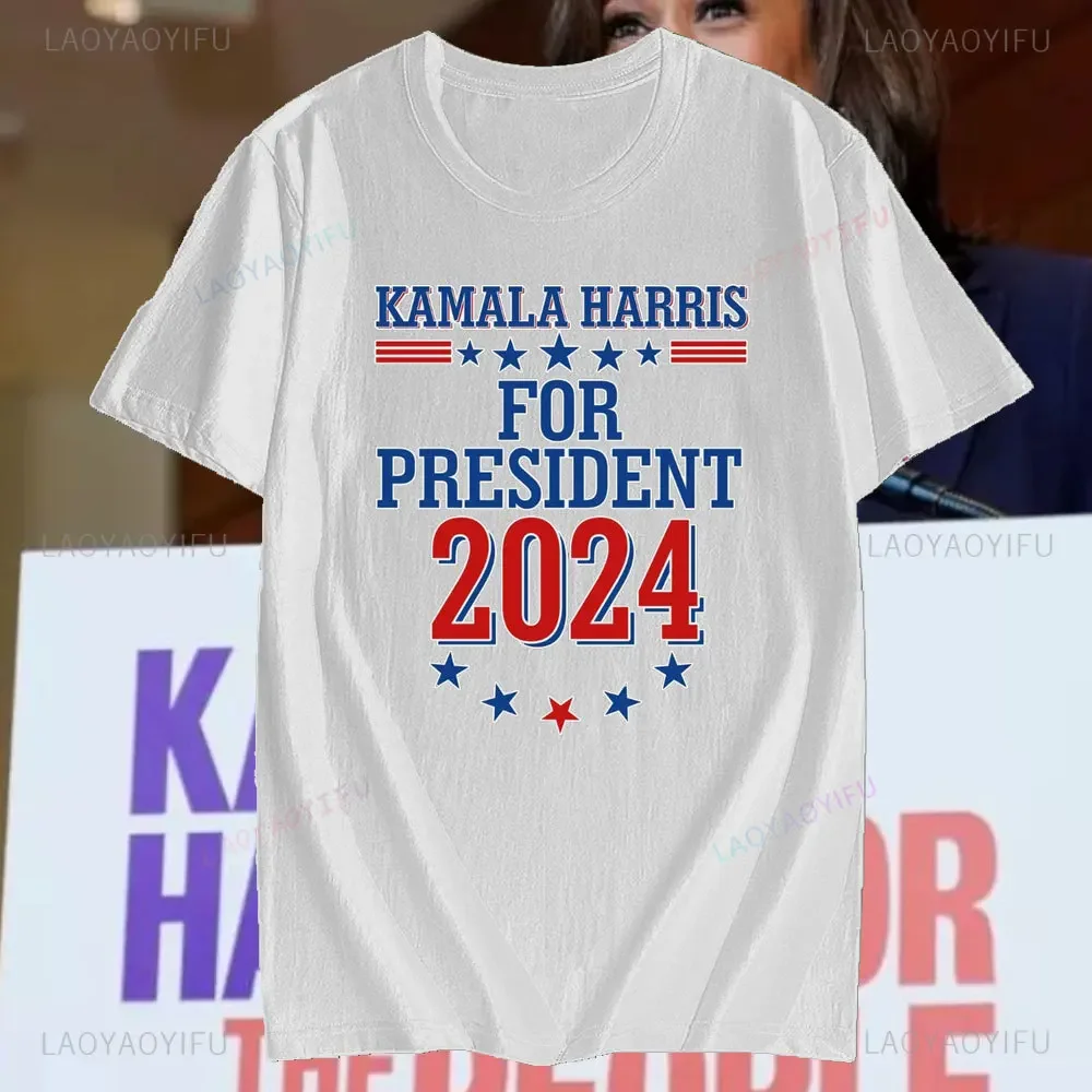 Kamala Harris for President 2024 T-Shirt Kamala Election Shirt Men's and Women's T-shirt Summer Color High Quality Tops