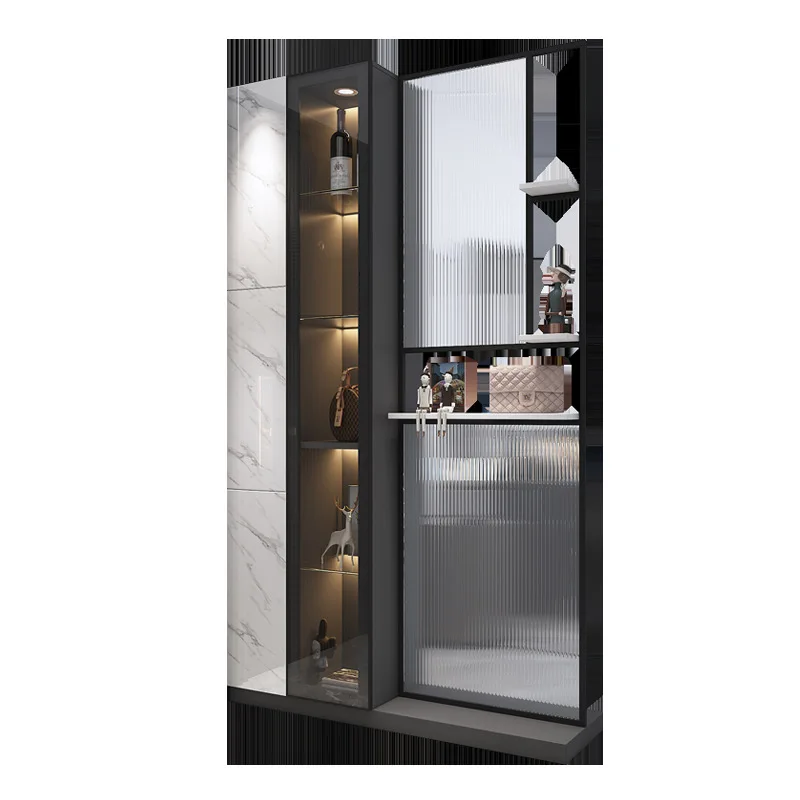 

Home entrance cabinet shoe cabinet integrated living light luxury the wall modern screen practical