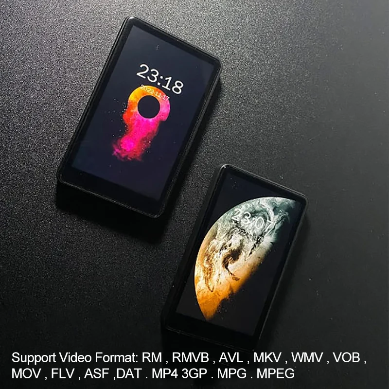 ใหม่ UI MP4 เครื่องเล่น MP3 เครื่องเล่นเพลง Bluetooth5.0 หน้าจอสัมผัส 16GB พร้อมลําโพง 1080P Ebook FM MP3 Audio Player16G-128G