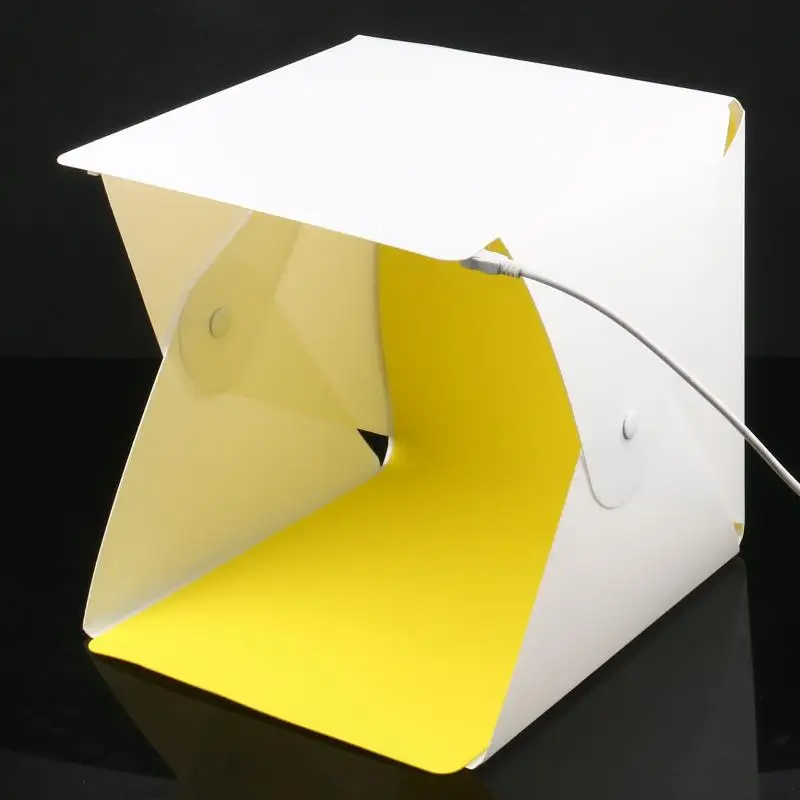 Portable LED Photo Studio Light Box Foldable Photography LED Photo Studio Tent USB Mini Light Box With 2/4/6 Color Backdrop