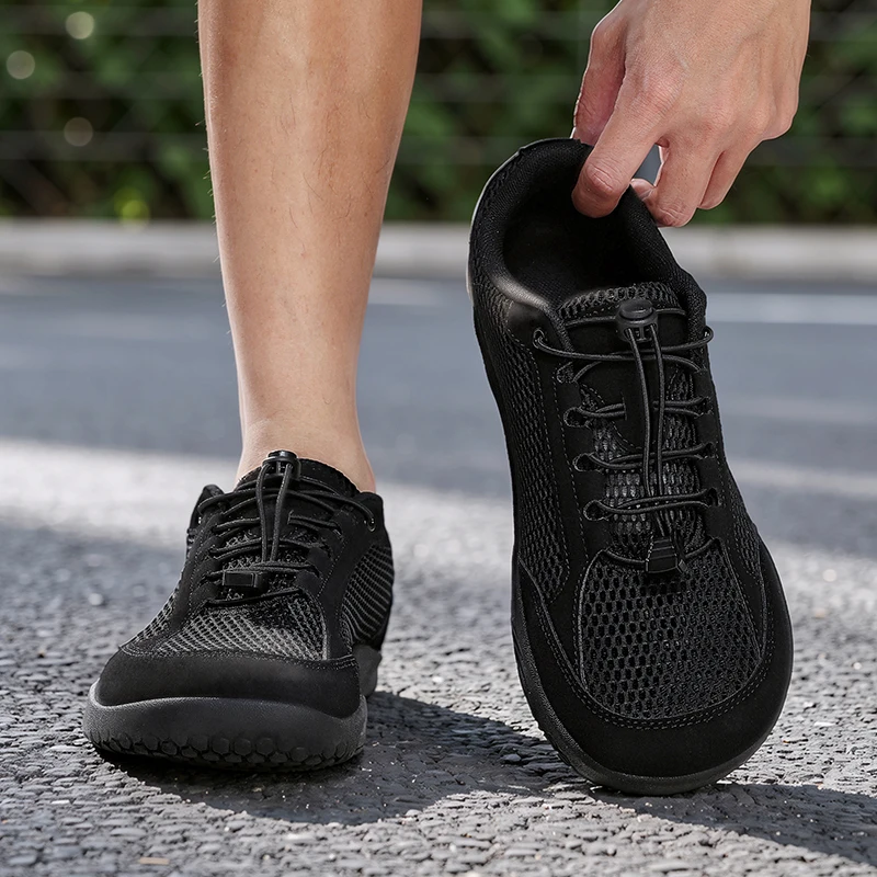 Sommerliche Herren-Sneaker mit breiter Zehenbox, minimalistische Zero-Sohlen-Sportschuhe, atmungsaktive Barfußschuhe für Paare, weiche Laufschuhe – Detail 27