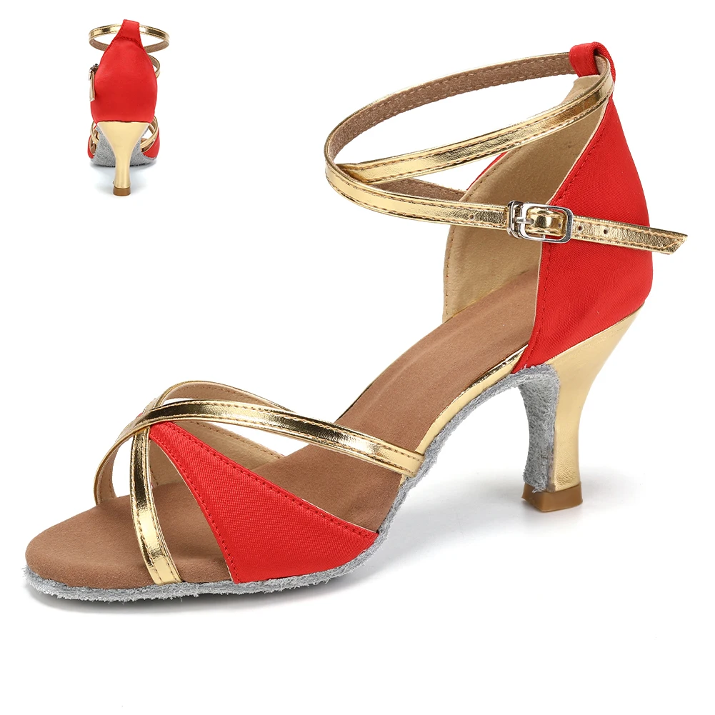 

Женская профессиональная обувь для латинских танцев, танцевальная обувь на высоком каблуке для взрослых, танцевальная обувь на мягкой подошве, танцевальная обувь для румбы, ча-ча, летняя танцевальная обувь