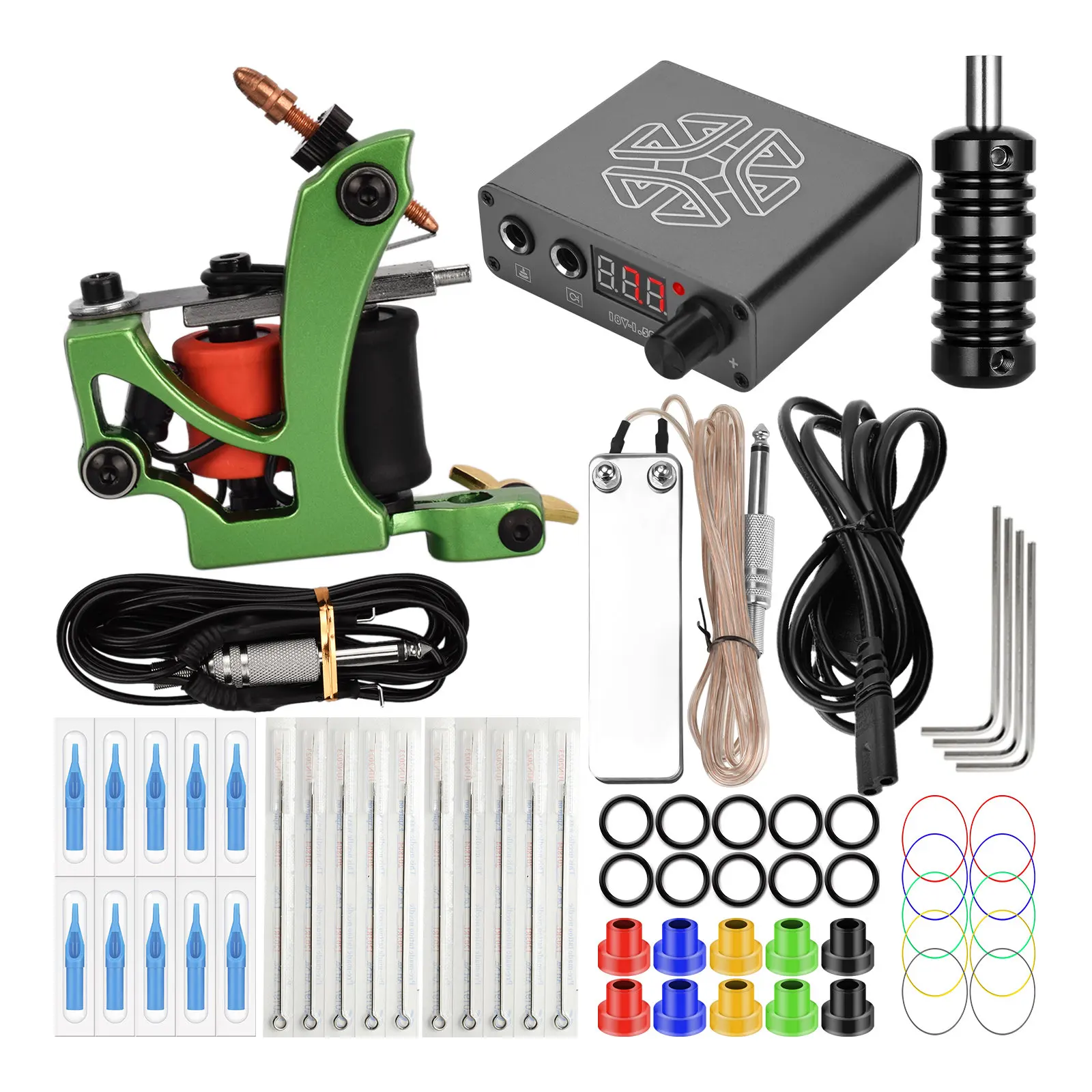 

JimKing Tattoo Accessories Set Complete Tattoo Kit for Beginners Tattoo Power Supply Permanent Tattoo Equipment Makeup