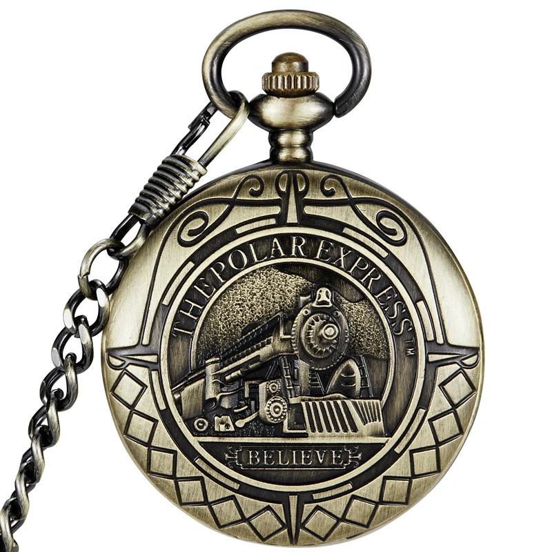 

Locomotive Mechanical Pocket Watch With Chain Vintage Roman Numerals Hollow Sculpture Hand Wind Mechanical Pocket Watches Men