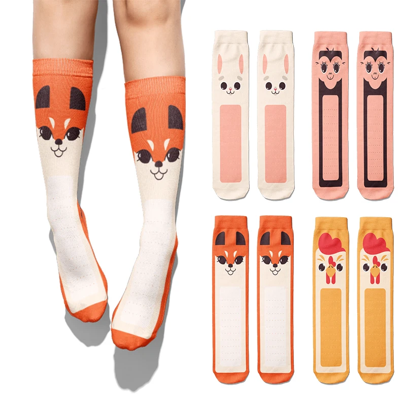 

New Fashion Cartoon Women's Long Socks Casual Creative Kawaii High Quality Socks Harajuku Simple Fun Novelty Socks For Neutral