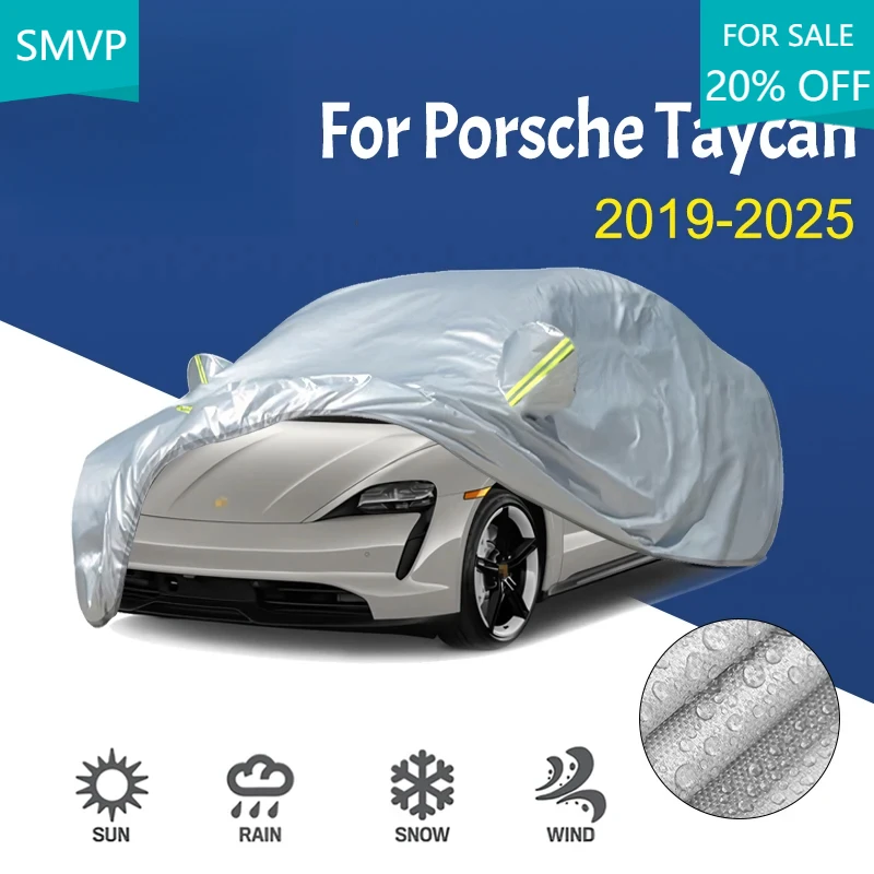 

For Porsche Taycan 2019-2025 Car Cover Outdoor Sunshade Snow Sun UV Protection Four Seasons Car exterior accessories