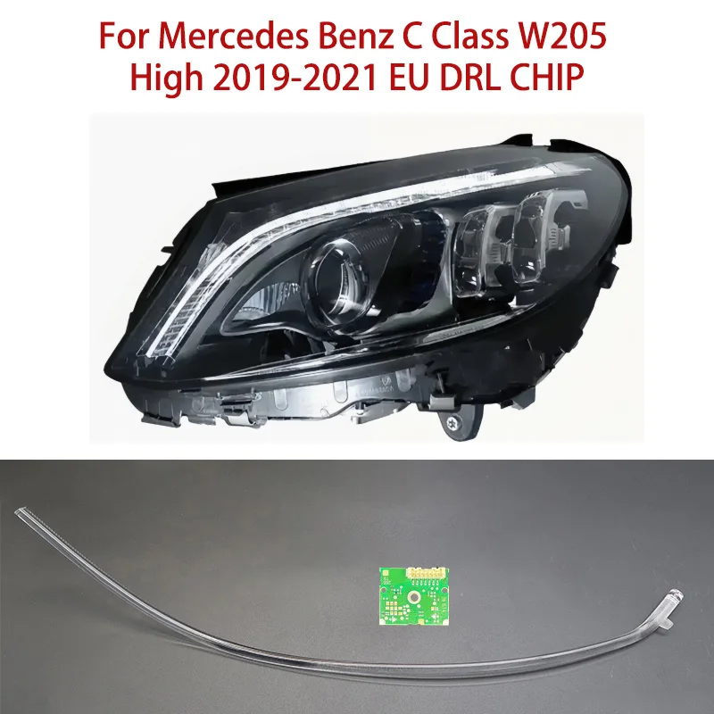 

Балластные дневные ходовые огни ЕС для Mercedes-Benz Conduit Strip C-класса W205 Белый свет Angel Eye 2019-2021 Светодиодный автомобильный DRL CHIP