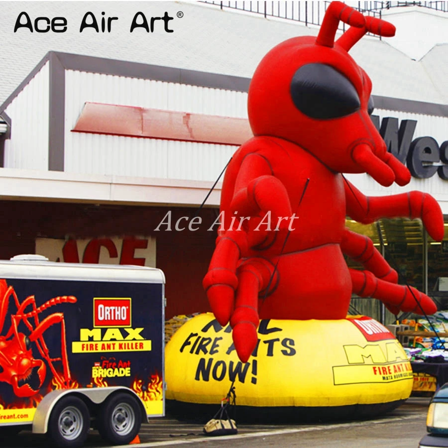 Classic Style Inflatable Animal, Red Inflatable Ant Reproduction With Base For Outdoor Advertising Decoration Made In China