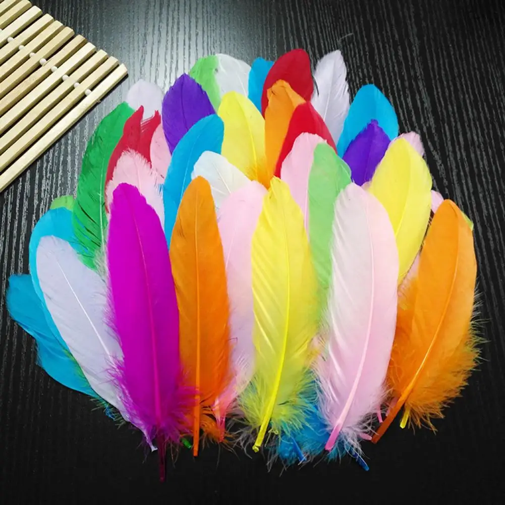 50 stks/set Kleurrijke Natuurlijke Veren Kinderen Volwassenen DIY Veer Ambachten Dream Catcher Home Party Decoraties Echte Feather Kit