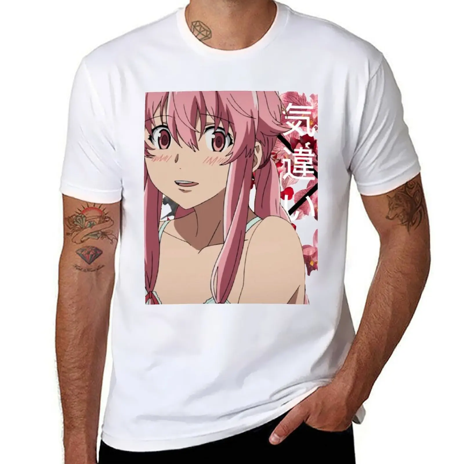 Yuno Gasai - Mirai Nikki T-Shirt for a boy vintage clothes mens shirts graphic tee