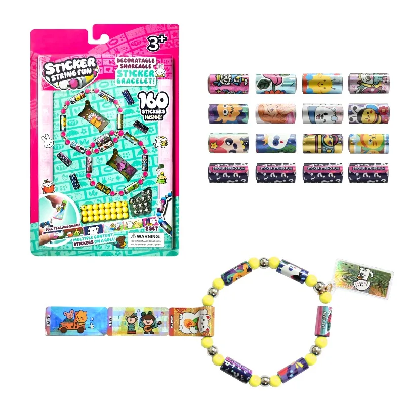 

Kids DIY Bracelet Making Set Creative Colorful Stick Rolls Kit Educational Birthday Gift for Girls Fun Educational Crafts