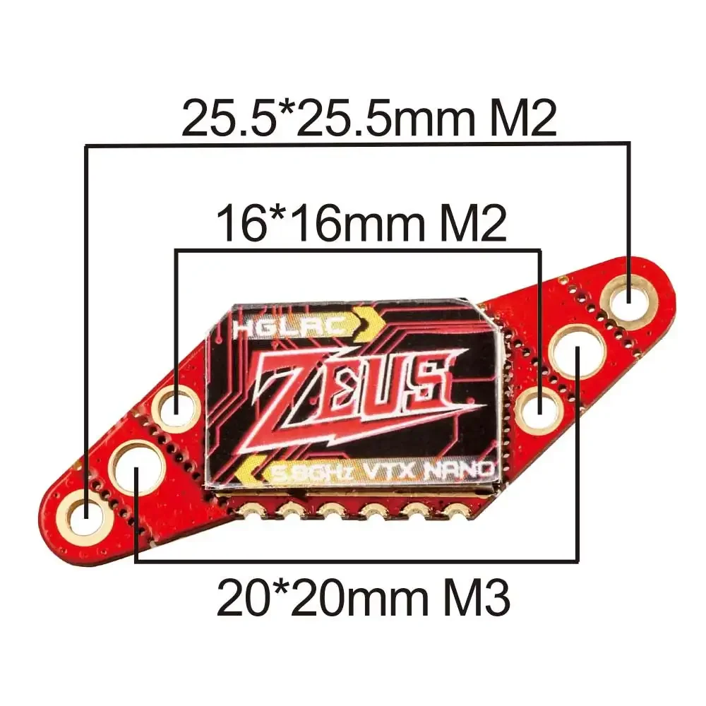 16X16mm 20X20mm 25.5X25.5mm HGLRC Zeus Nano VTX 5.8G 40CH 350mW Built-in Microphone for FPV Racing Micro Drones DIY Parts