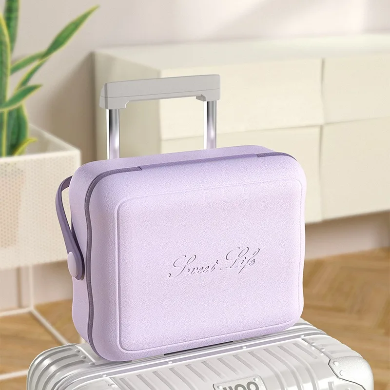 Косметичка с лампой, зеркалом, многослойная многофункциональная сумка для хранения косметики и портативная косметичка для путешествий