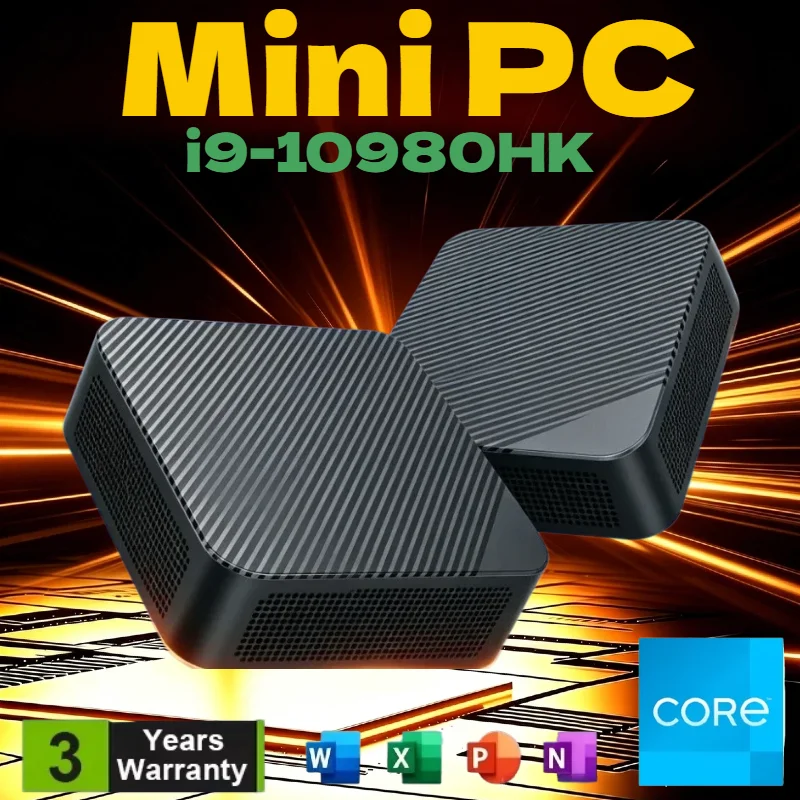 High‑Performance Mini Desktop PC Intel Core i9-10980HK Fast Portable Mini PC 16GB 2TB SSD FHD 4K HDMI WiFi6 For Work & Game