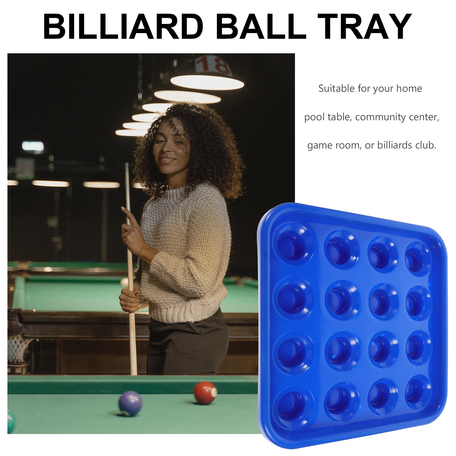 

Billiards Storage Box Tray Pool Table Accessory Ball Placement Tool Balls Case Pp Desktop Rack Holder