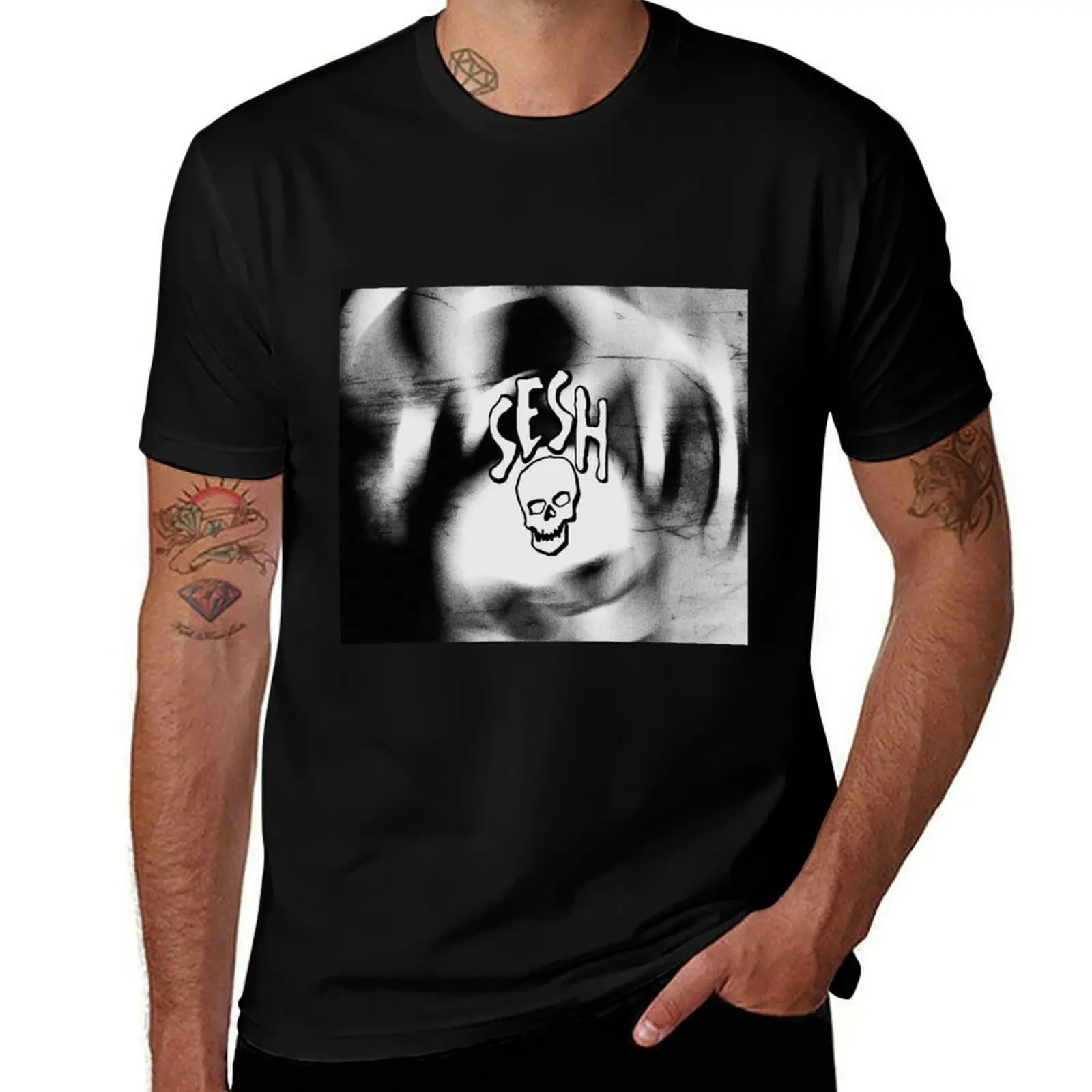 TEAMSESH GLITCH ART T-Shirt Casual All Match Short Sleeve T-Shirt