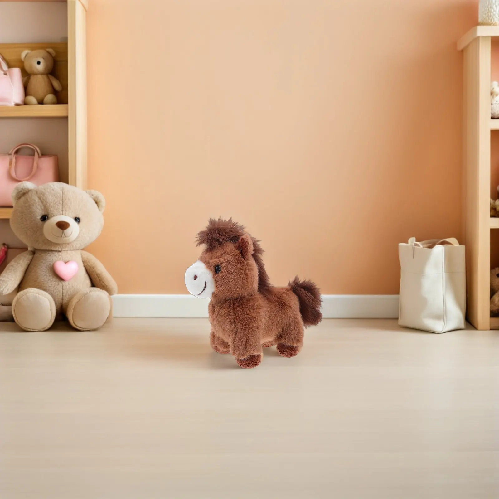 Mini Cute Standing Horse Soft Stuffed Animal Spring Festival Decoration Animal Theme Party Prop for Kids Boys Girls 2026 Chinese