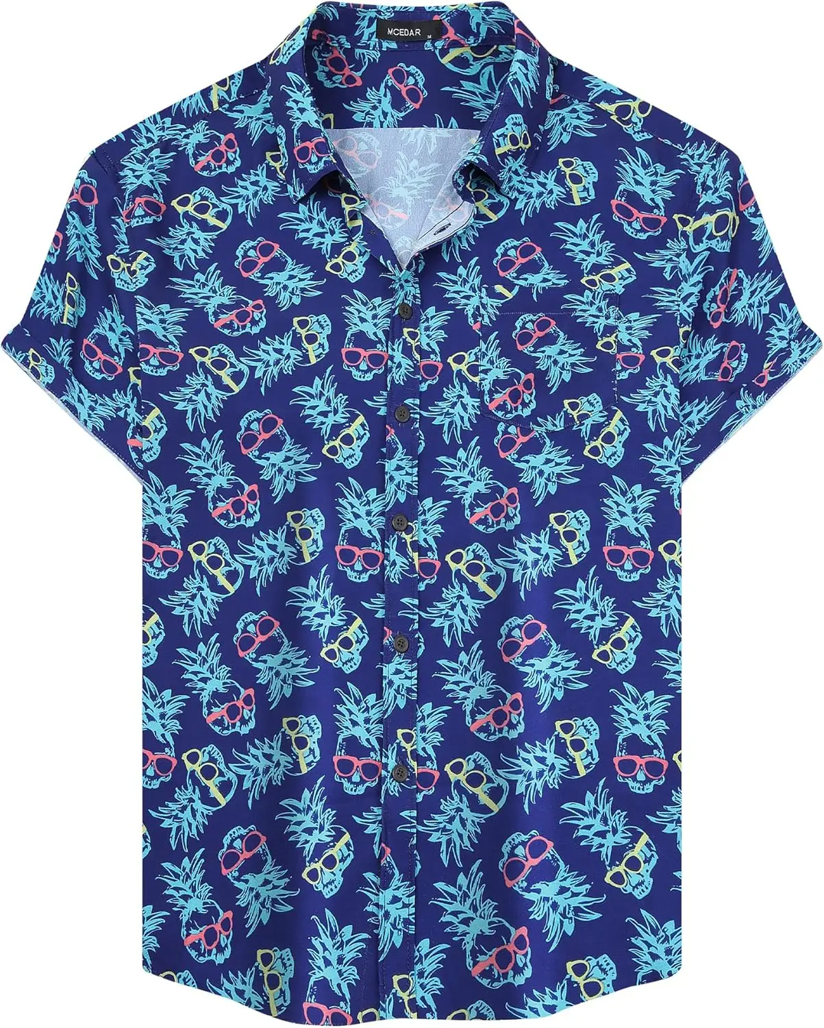

Mens Casual shirt Short Sleeve Button Up Vintage Summer Hawaiian Beach Vacation Shirts (Size XS-5XL Big and Tall)