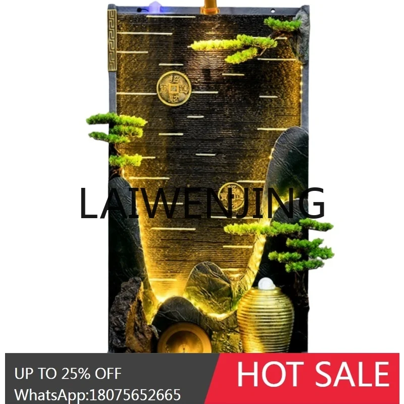 

RWJ Water Curtain Wall Lucky Flowing Water Ornaments Rockery Fountain Decoration Floor Landscape