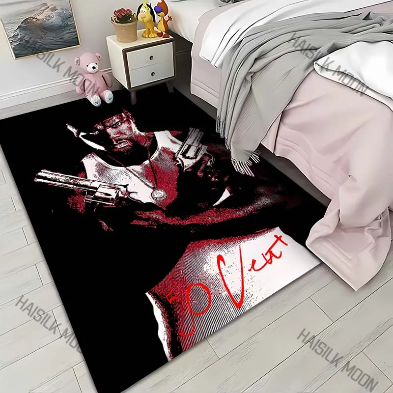 1PC Dual guns with pendant Carpet for Living Room Bedroom Sofa Home Decor Rus Non-slip Floor Mat Luxury Gift