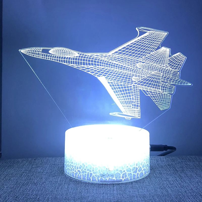 Aircraft Airplane 3d Led Night Light For Bedroom Fighter Rocket SteamShip Lava Lamp Children\'s Room Decor Birthday Gift