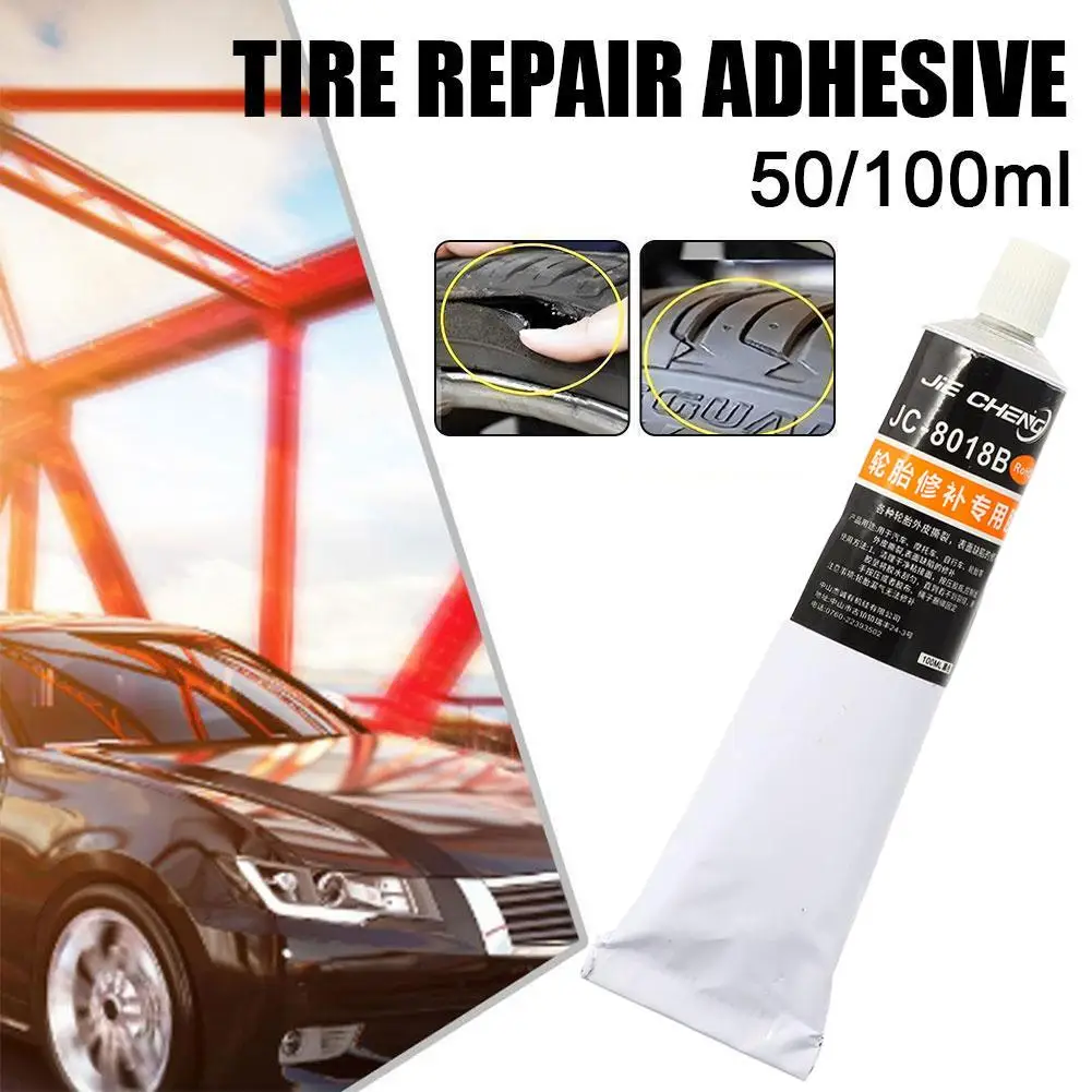 

50ml Waterproof High Temperature Resistant Tyre Repair Glue Rubber Tools Glues Strong Adhesive Black Repairs Car Liquid N1X2