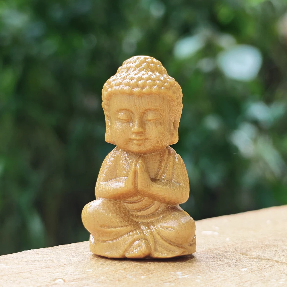 تمثال بوذا خشبي منحوت يدويًا، - مراجعة Home Decor Zen Style وسعره