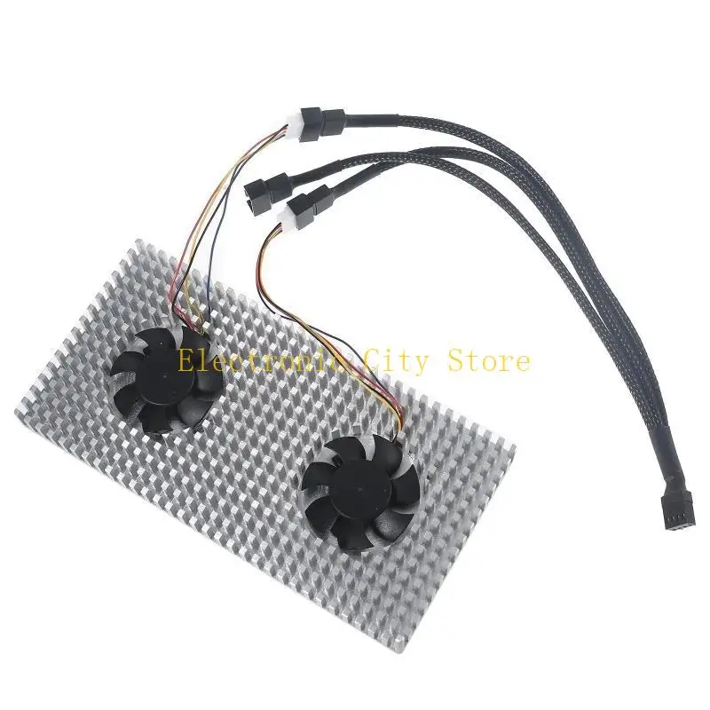 

GPU Backplane Radiator For RTX 3090 3080 3060 Graphics Card Memory Fans Heatsink HU8D