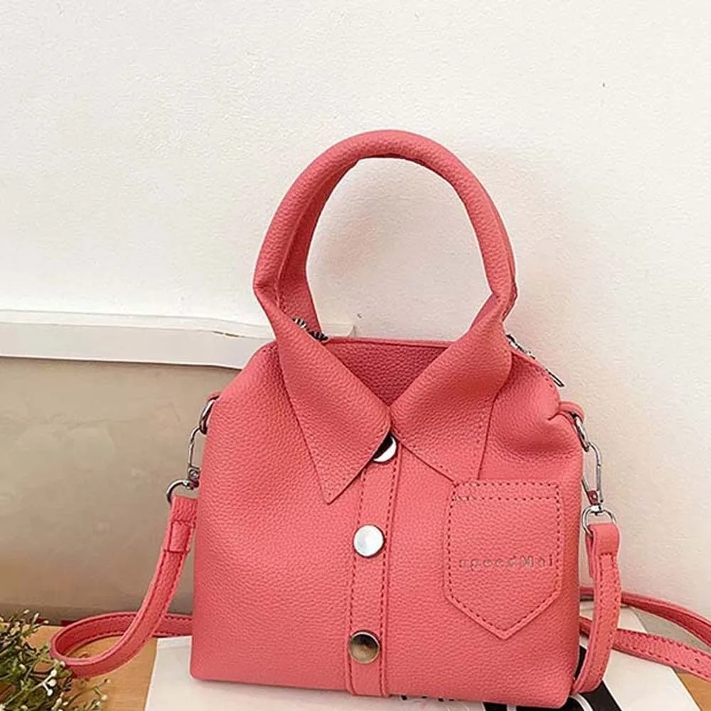 Elegante, kleidungsförmige Umhängetasche im koreanischen Stil, kreativ, quadratisch, kompakt, Umhängetasche, Magnetknopf, hohe Qualität