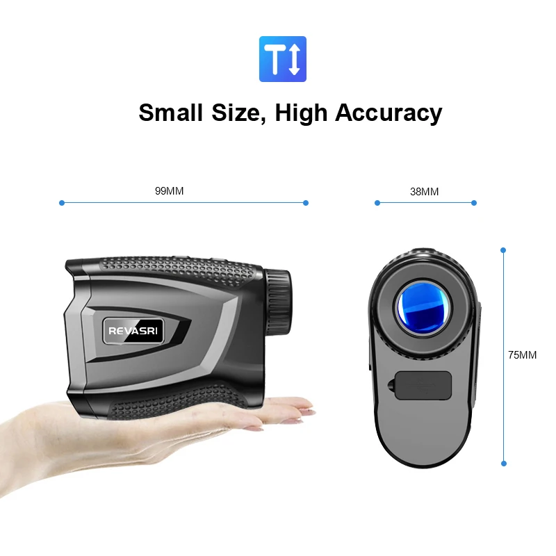 REVASRI 600/1000Yards Golf Rangefinder with Slope and Pin Lock Vibration for Golf Tournament Legal Rangefinders Rechargeable