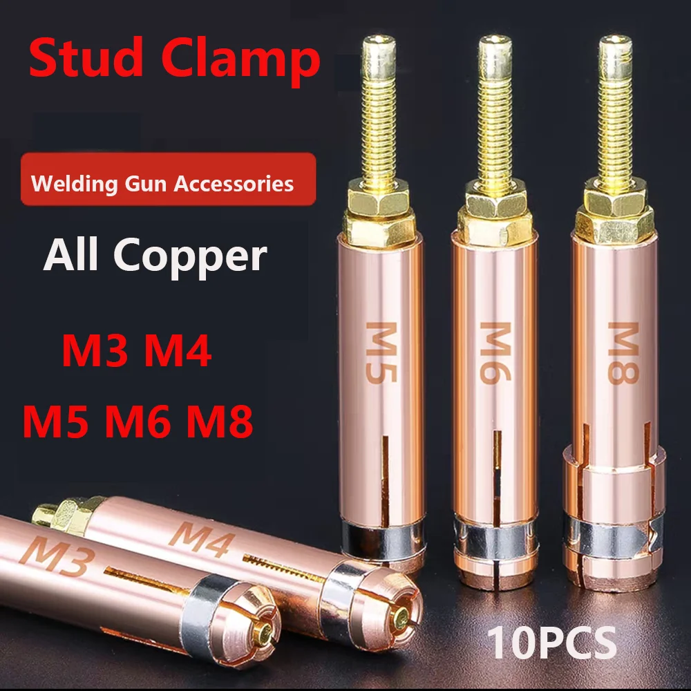 10 PCS Stud Welding Chuck Copper Welding Gun Chuck Stud Welding Machine Accessories Nail Machine ScrewsBolts M3 4 5 6 8